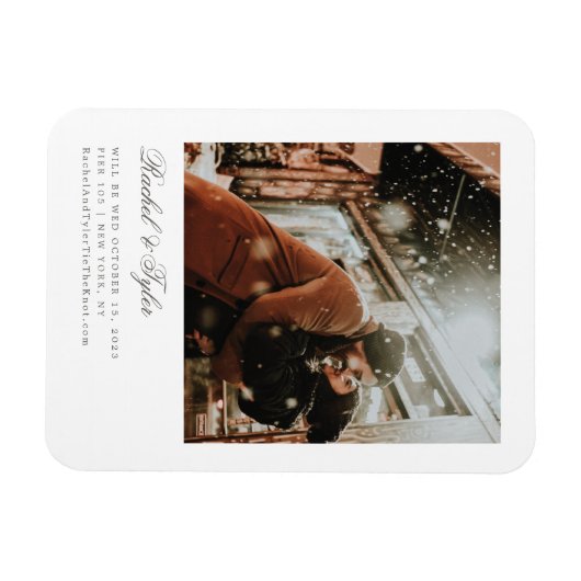 Feierliche Hochzeitsfeier Save the Date Magnet (Horizontal)