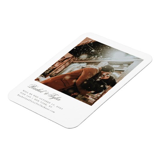 Feierliche Hochzeitsfeier Save the Date Magnet (Linke Seite)