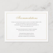 Feierliche Hochzeitsunterkünfte in Black & Gold Begleitkarte (Vorderseite)