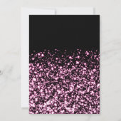 Feierliche Hot Pink Winter Shiny Star Company Xmas Einladung (Rückseite)