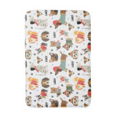 Feierliche Hunde im Urlaubsmuster Sweaters Badematte (Vorderseite Vertikal)