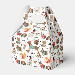 Feierliche Hunde im Urlaubsmuster Sweaters Geschenkschachtel