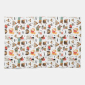 Feierliche Hunde im Urlaubsmuster Sweaters Geschirrtuch (Horizontal)