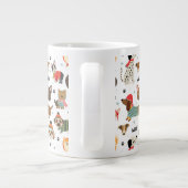 Feierliche Hunde im Urlaubsmuster Sweaters Jumbo-Tasse (Rückseite)
