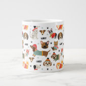 Feierliche Hunde im Urlaubsmuster Sweaters Jumbo-Tasse (Vorderseite)