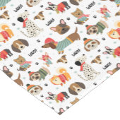 Feierliche Hunde im Urlaubsmuster Sweaters Kurzer Tischläufer (Ecke)