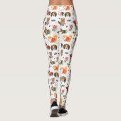 Feierliche Hunde im Urlaubsmuster Sweaters Leggings (Rückseite)