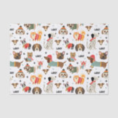 Feierliche Hunde im Urlaubsmuster Sweaters Seidenpapier (Vorderseite)