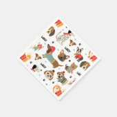Feierliche Hunde im Urlaubsmuster Sweaters Serviette (Ecke)