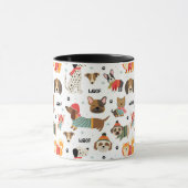 Feierliche Hunde im Urlaubsmuster Sweaters Tasse (Zentrum)