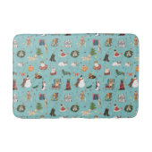 Feierliche Hunde in Weihnachten Sweaters Pattern Badematte (Vorderseite)