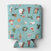 Feierliche Hunde in Weihnachten Sweaters Pattern Dosenkühler (Rückseite)