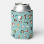 Feierliche Hunde in Weihnachten Sweaters Pattern Dosenkühler (Kanne Rückseite)