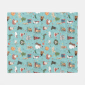 Feierliche Hunde in Weihnachten Sweaters Pattern Fleecedecke (Vorderseite (Horizontal))