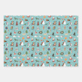 Feierliche Hunde in Weihnachten Sweaters Pattern Geschenkpapier Set (Vorderseite 2)