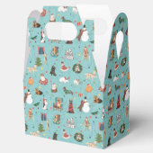 Feierliche Hunde in Weihnachten Sweaters Pattern Geschenkschachtel (Geöffnet)