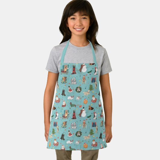 Feierliche Hunde in Weihnachten Sweaters Pattern Schürze (Insitu)