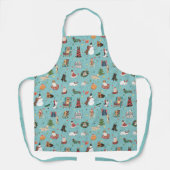 Feierliche Hunde in Weihnachten Sweaters Pattern Schürze (Vorderseite)