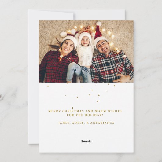 Feierliche Imitate - Goldenes Foto Weihnachten (Rückseite)