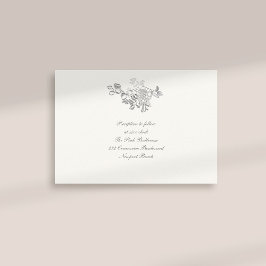 Feierliche Imitate Hochzeit von Peony Pearl Empfan Begleitkarte