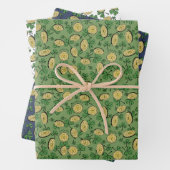 Feierliche Irish Green Navy Lucky You Kleeblatts C Geschenkpapier Set (Beispiel)