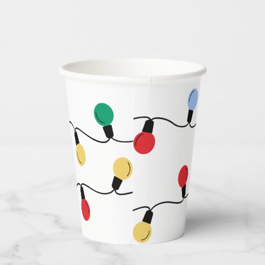 Feierliche Jingle & Mingle farbenfrohe Weihnachtsl Pappbecher (Rechts)