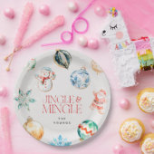 Feierliche Jingle & Mingle Weihnachten Pappteller (Party)