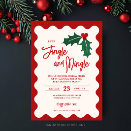 Feierliche Jingle und Mingle Holiday Party Einladu Feiertagskarte
