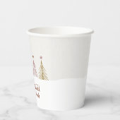 Feierliche Joyeux Weihnachten Weihnachten Pappbecher (Rückseite)