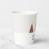 Feierliche Joyeux Weihnachten Weihnachten Pappbecher (Vorderseite)