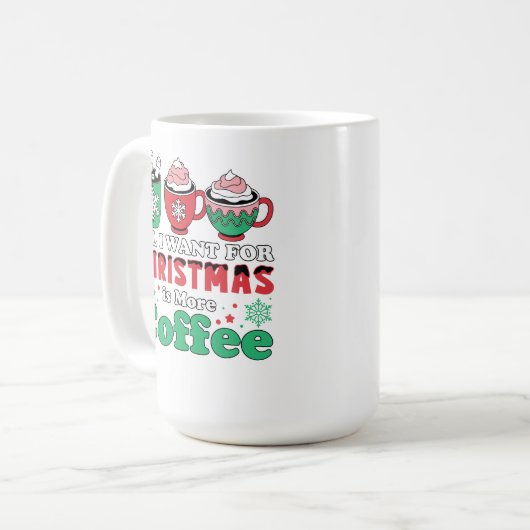 Feierliche Kaffeekuchen mit Weihnachtsfeiern und R Kaffeetasse (Vorderseite Links)