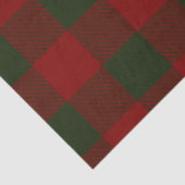 Feierliche karierte Weihnachtsverpackung in Rot un Seidenpapier (Detail)