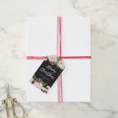 Feierliche Karkohle | Frohe Weihnachten Geschenkanhänger (Mit Garn)