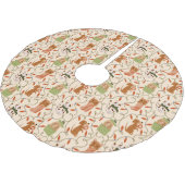 Feierliche Katze Hund Weihnachtslicht gelb Polyester Weihnachtsbaumdecke (Schrägansicht)