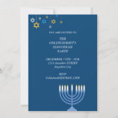 Feierliche Katze in verschleierter Spielerei Hanuk Einladung (Rückseite)