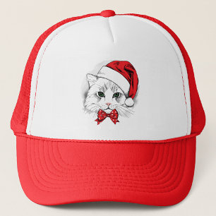 Feierliche Katze Truckerkappe