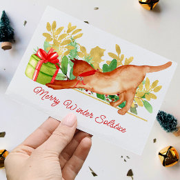 Feierliche Katze Winter Solstice Pagan Urlaub Karte