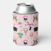 Feierliche Katzen Faces in Holiday Hats Muster Dosenkühler (Kanne Rückseite)