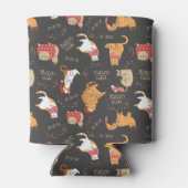 Feierliche Katzen mit Lichterweihnachtsmuster Dosenkühler (Rückseite)