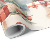 Feierliche Katzen mit spielerischem Packpapier (Rolleneckpunkt)