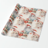 Feierliche Katzen mit spielerischem Packpapier (Ungerollt)