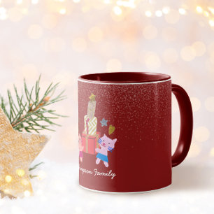 Feierliche Katzen und Geschenke Weihnachten Weihna Tasse