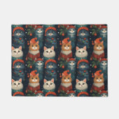 Feierliche Katzen Urlaub Fußmatte (Vorderseite)