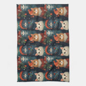 Feierliche Katzen Urlaub Geschirrtuch (Vertikal)