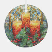 Feierliche Kerzen Ornament Aus Glas (Vorderseite)