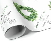 Feierliche Kiefernzweige Weihnachten Geschenkpapier (Rolleneckpunkt)