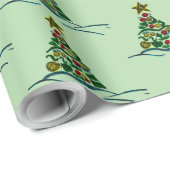 Feierliche Kraftelbaum am Olivenhain Geschenkpapier (Rolleneckpunkt)