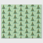 Feierliche Kraftelbaum am Olivenhain Geschenkpapier (Flach)