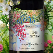 Feierliche künstlerische Sommergeburt Weinetikett