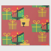 Feierliche Kwanzaa Geschenke Musterverpackungspapi Geschenkpapier (Flach)
